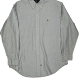 Ralph Lauren Striped Shirt - Large Blue Cotton