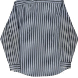 Lacoste Striped Shirt - Medium Grey Cotton
