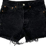 Levis Denim Shorts - 28W UK 8 Black Cotton