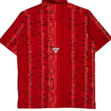 Fishing Columbia Hawaiian Shirt - Small Red Cotton