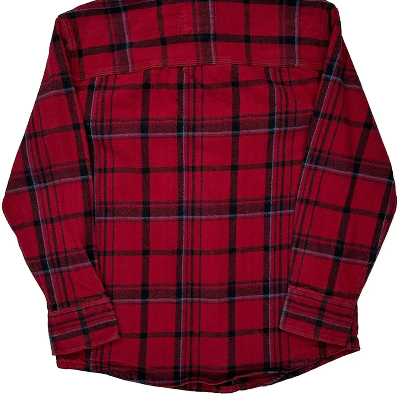 Dickies Checked Flannel Shirt - Medium Red Cotton