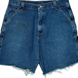 Wrangler Carpenter Shorts - 32W 9L Blue Cotton Blend