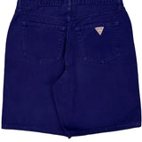 Made In USa Guess Denim Shorts - 32W UK 12 Purple Cotton