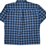 Tommy Hilfiger Checked Short Sleeve Shirt - XL Blue Cotton