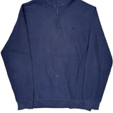Polo By Ralph Lauren 1/4 Zip - Large Navy Cotton
