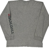 Vintage Nike Graphic Long Sleeve T-Shirt - XL Grey Cotton