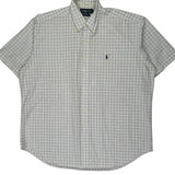 Blake Ralph Lauren Checked Short Sleeve Shirt - XL Blue Cotton