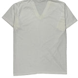 Blank Cal Cru Single Stitch T-Shirt - Large White Polyester