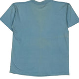 Anvil Single Stitch T-Shirt - Large Blue Cotton