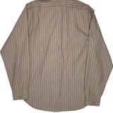 Polo By Ralph Lauren Striped Shirt - Large Beige Cotton