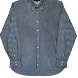 Tommy Hilfiger Striped Shirt - Large Blue Cotton