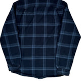 Wrangler Checked Flannel Shirt - Small Blue Cotton