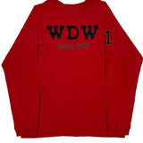 Disney Long Sleeve T-Shirt - Large Red Cotton