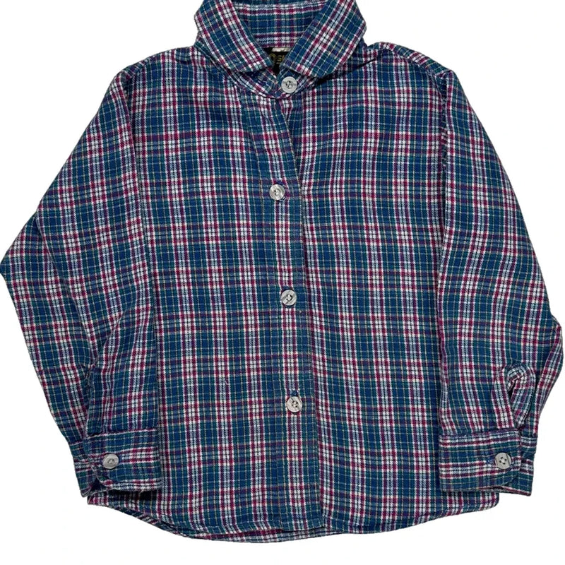 Age 4 Oshkosh Checked Flannel Shirt - XS Multicoloured Cotton