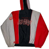 Vintage Detroit Red Wings Starter Graphic Windbreaker - XL Black Nylon