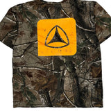 Yellow Triangle Logo Active Spirit T-Shirt - Large Camo Cotton