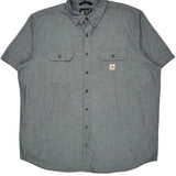 Carhartt Short Sleeve Shirt - 2XL Gray Cotton