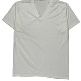 Blank Cal Cru Single Stitch T-Shirt - Large White Polyester