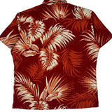 Van Heusen Floral Hawaiian Shirt - XL Red Cotton