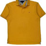Tommy Hilfiger Polo Shirt - Large Yellow Cotton