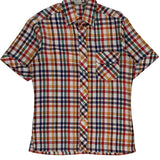 Alfie California Checked Short Sleeve Shirt - Medium Multicoloured Cotton Blend