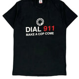Dial 991 Fruit Of The Loom Single Stitch T-Shirt - Large Black Cotton