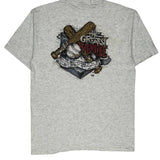 Baseball Oneita Graphic T-Shirt - XL Grey Cotton