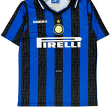 1997 Inter Milan Home Umbro Football Shirt - Small Black Polyester