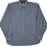 Tommy Hilfiger Checked Shirt - Medium Blue Cotton