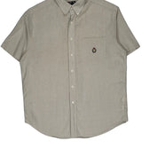 Chaps Ralph Lauren Checked Short Sleeve Shirt - Large Beige Cotton