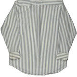 Chaps Ralph Lauren Striped Shirt - Large Blue Cotton Blend
