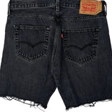 Levis Denim Shorts - 34W 10L Black Cotton
