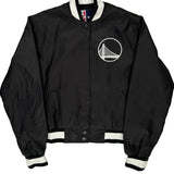 Golden State Warriors Jh Designs Nba Varsity Jacket - Large Black Polyester