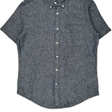 Tommy Hilfiger Short Sleeve Shirt - Large Gray Cotton