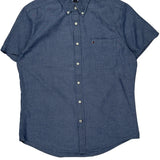 Tommy Hilfiger Short Sleeve Shirt - Large Blue Cotton