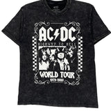 Highway To Hell World Tour 1979-1980 Ac/Dc Band T-Shirt - Large Black Cotton