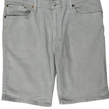 Levis Denim Shorts - 36W 10L Grey Cotton