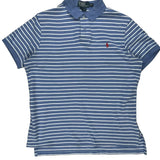 Polo By Ralph Lauren Striped Polo Shirt - XL Blue Cotton