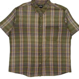 Woolrich Checked Short Sleeve Shirt - XL Beige Cotton