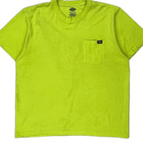 Dickies T-Shirt - 2XL Yellow Cotton Blend