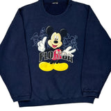 Disney Cartoon Sweatshirt - Large Navy Cotton