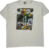 Green Bay Packers Fruit Of The Loom Single Stitch T-Shirt - 3XL White Cotton