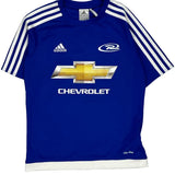 Age 11-12 Chevrolet Adidas Football Shirt - Medium Blue Polyester