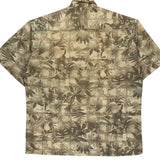 Half Moonbay Floral Hawaiian Shirt - Large Beige Cotton