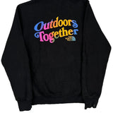 The North Face Graphic Hoodie - Small Black Cotton Blend