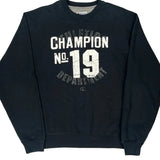 Champion Graphic Sweatshirt - Large Black Cotton