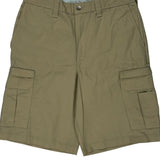 Dickies Cargo Shorts - 32W 11L Khaki Polyester Blend