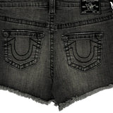 True Religion Denim Shorts - 29W UK 10 Grey Cotton