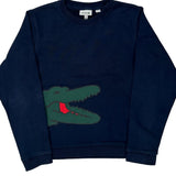 Age 10-12 Lacoste Sweatshirt - Medium Navy Cotton