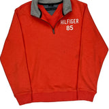 Tommy Hilfiger 1/4 Zip - Small Orange Cotton